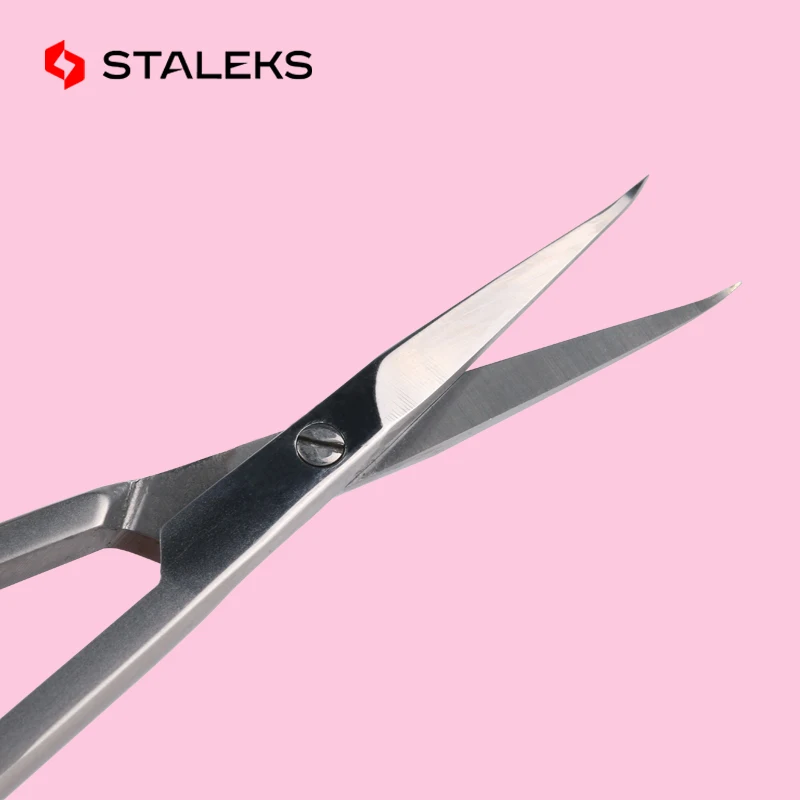 1pc STALEKS Smart 41-3 Stainless Steel Dead Skin Scissors Eagle Beak Hook Scissors Eyebrow Nose Hair Scissor Nursing Tools