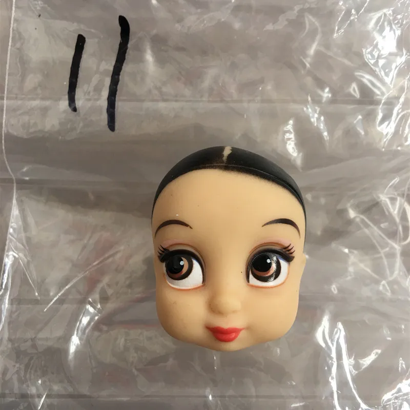 Lovely Princess Bald Head DIY Planting Long Soft Hair Doll Head Belle Snow white Baby Girl Favorite Princess Doll Part