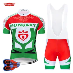 Crossrider 2025 Team HUNGARY Cycling Jersey MTB Bicycle Clothing Bike Wear Clothes Men's Short GEL Bib Sets Maillot Culotte Suit