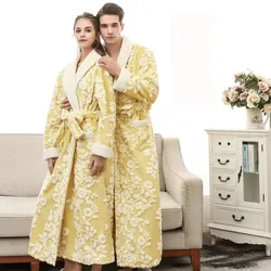 Luxury Flannel Kimono Robes For Women 2023 Winter New Thicken And Lengthen Bathrobe Nightgown Casual Sleepwear Christmas Gift