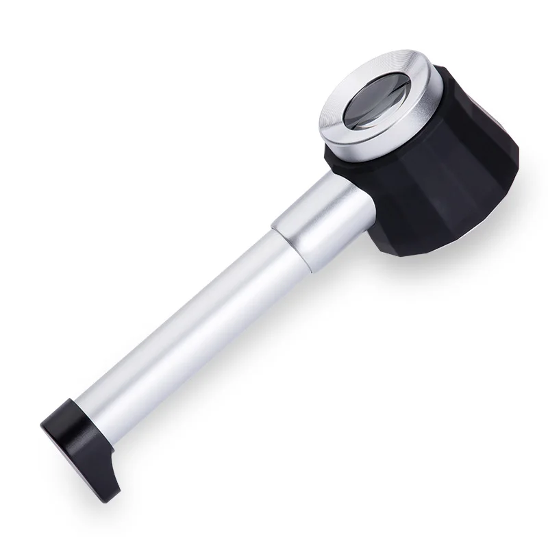 주얼리 우표 수집 독서용 휴대용 돋보기, 3 LED 조명 및 눈금 K9 광학 유리 렌즈, 10X 돋보기