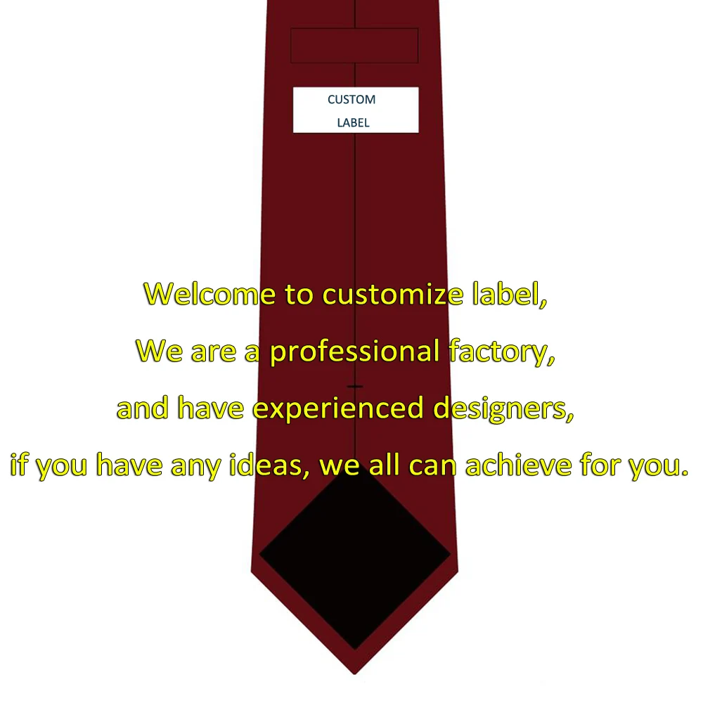 HUISHI Custom Tie Label Dot Stripe Neckties Label Men Slim Polyester Neck Tie  Polka Dot Men Polyester Neckies For Gentlemen