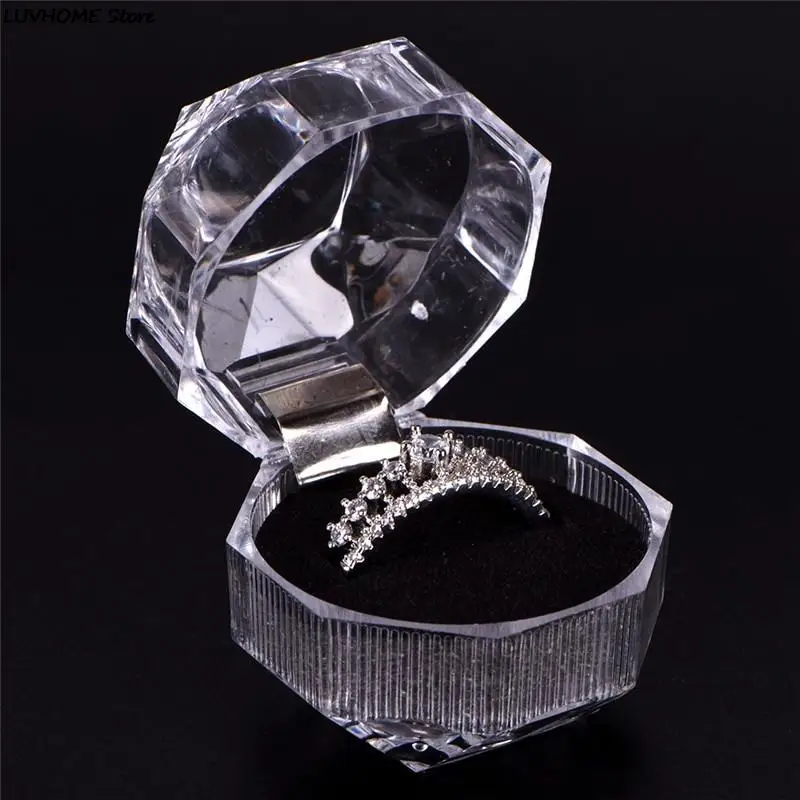 Acrylic Transparent Wedding Packaging Jewelry Box  Jewelry Package Ring Earring Box