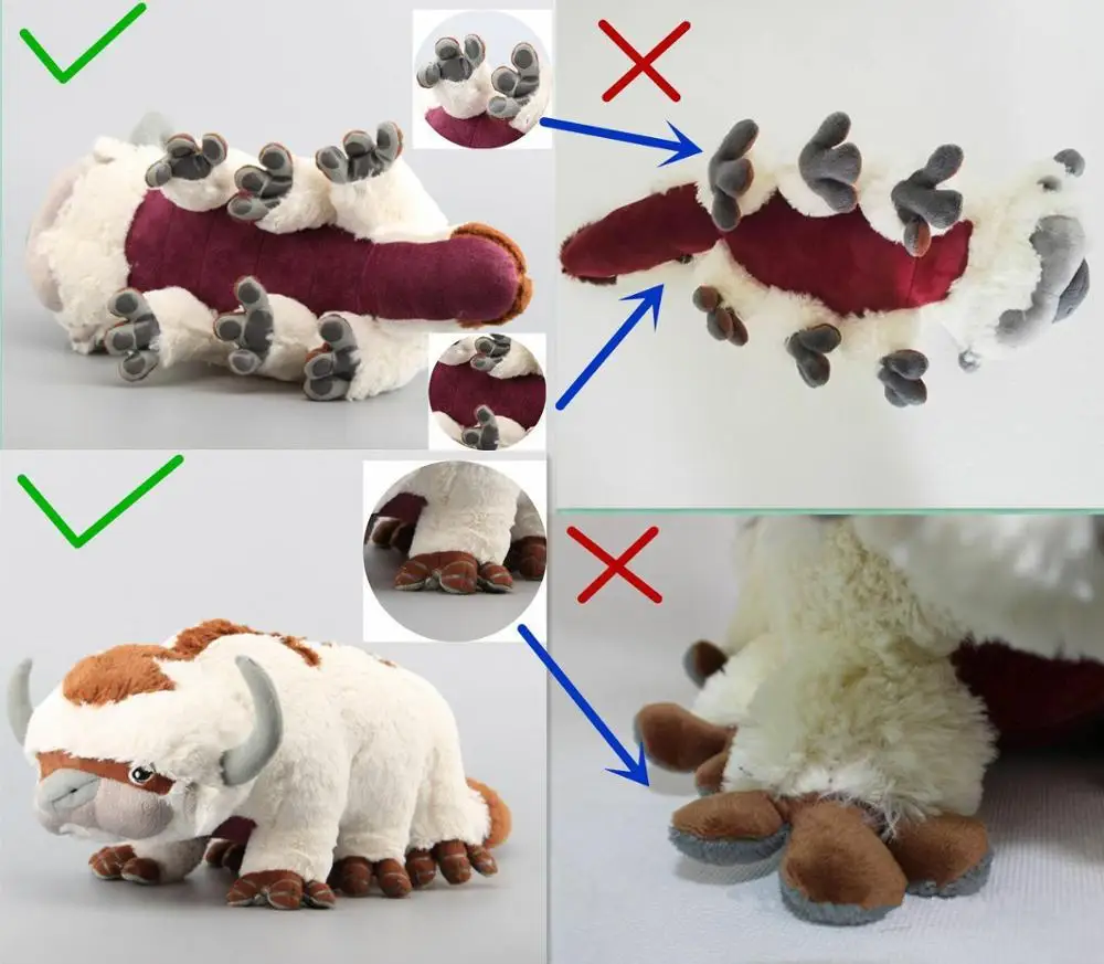 28-50CM Anime Avatar the Last Airbender Plush Toys Avatar Appa Plushie Stuffed Toy Soft Momo Stuffed Animal Dolls Birthday Gifts