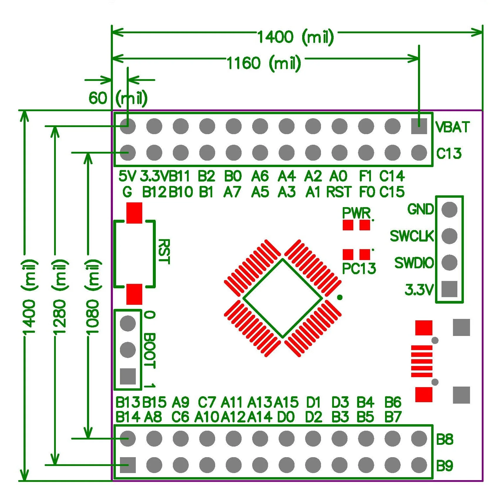 Системная плата Stm32g030, минимальная системная плата Stm32g030c8t6, Новая плата разработки G0 STM