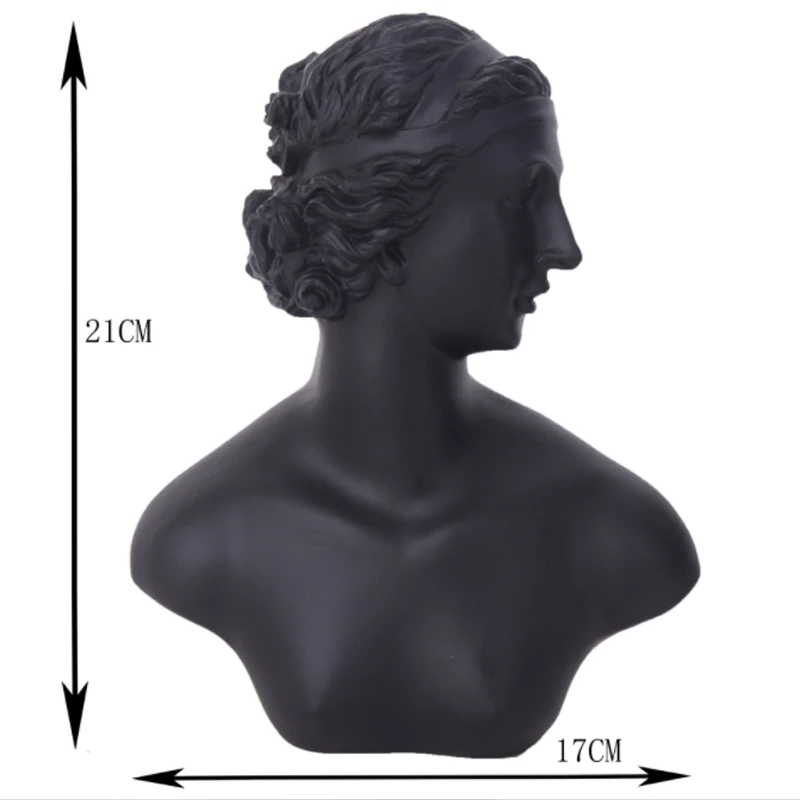 Newly Resin H21cm Necklace Earrings Jewelry Kit Display Sculpture Creative Mannequin Jewelry Show Stand Model Window For Women