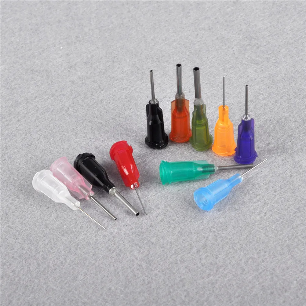 1set Transparent Polyethylene Needle Dispensing Dispenser Bottle For Rosin Solder Flux Paste + 11 Needles 30ml HOT SALE