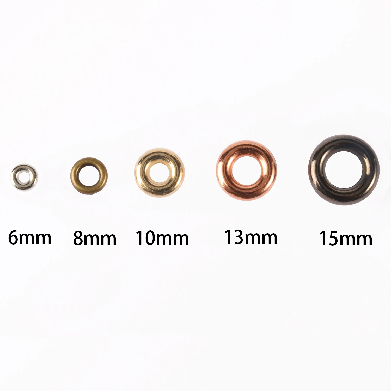 6-15mm Plate Gold/Silver Color Closed Rings Circle CCB Spacer Beads DIY Earring Hoops Connectors For Jewelry Making Accessories