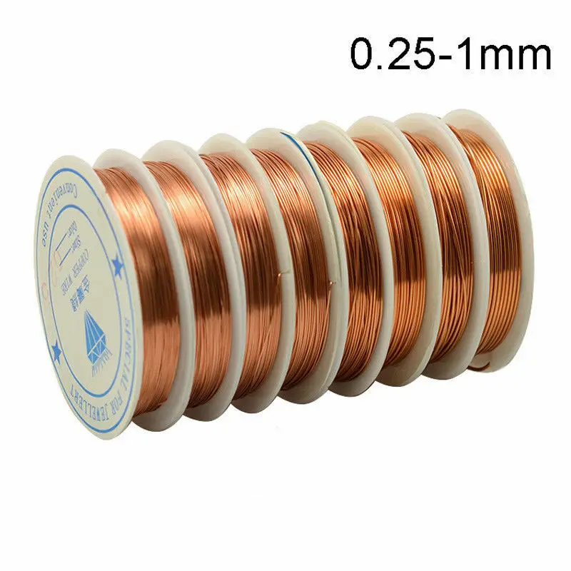 0.25/0.3/0.4/0.5/0.6/0.7/0.8/1mm Kupfer Harten Draht Twist gewinde Form Kupfer Draht Wicklung Armband Ohrring Zubehör Material