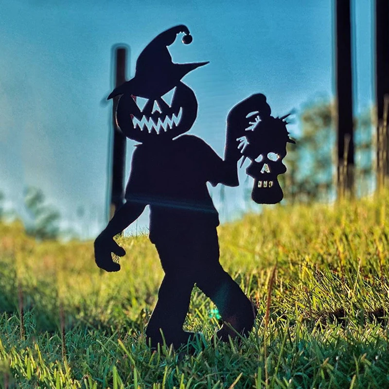 

Yard Stake Metal Scare Kids Silhouette Garden Art Ornament For Garden Lawn Yard Decor