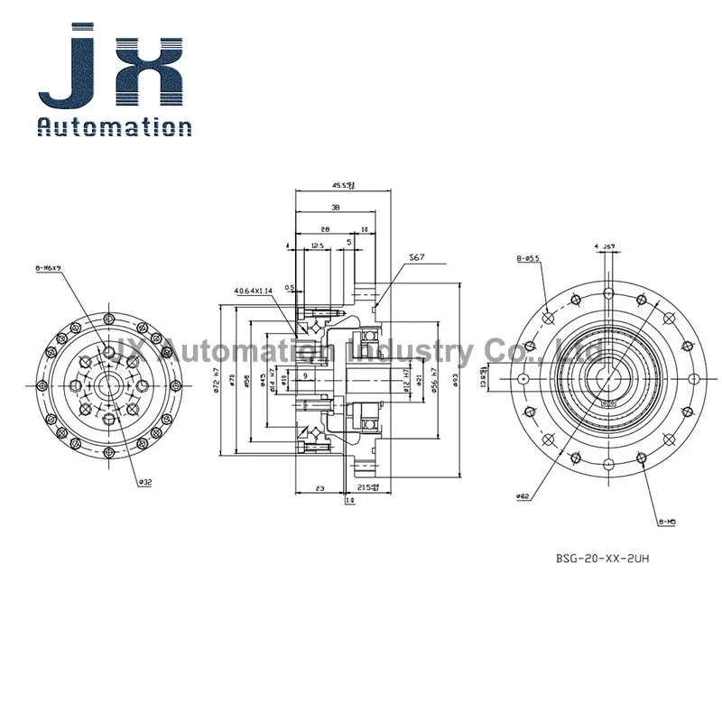 Imagem -03 - Robô Industrial Precision Harmonic Reducer Bsg2050 Bsg-2080 Bsg-20100 Bsg-20-120