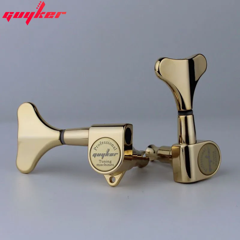 GUYKER Headstock Sealed Bass Tuners Machine Heads Gold