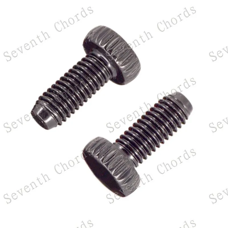 12 Teile/los Schwarz Tremolo Brücke Feine Tuning Schrauben Für Elektrische Gitarre Zubehör Teile Doppel Locking System – Detail 2