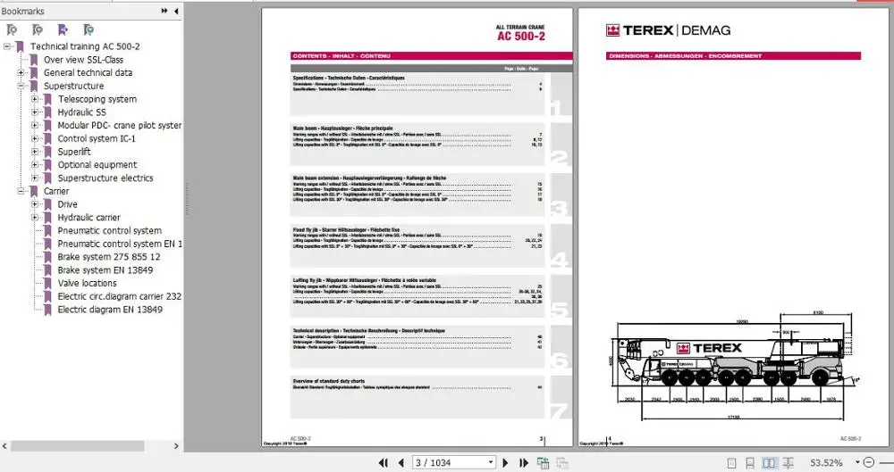 For Terex Demag Crane Full Model Service Technical Training Manual, Diagram And Operation Manual