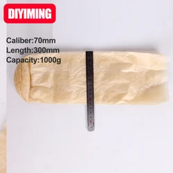 3 PCS Sausage Casing Sausage Stuffer Width 110mm Diameter 70mm Length 300mm Salsam Packing Home DIY Big Ham Sausage Shell Cover