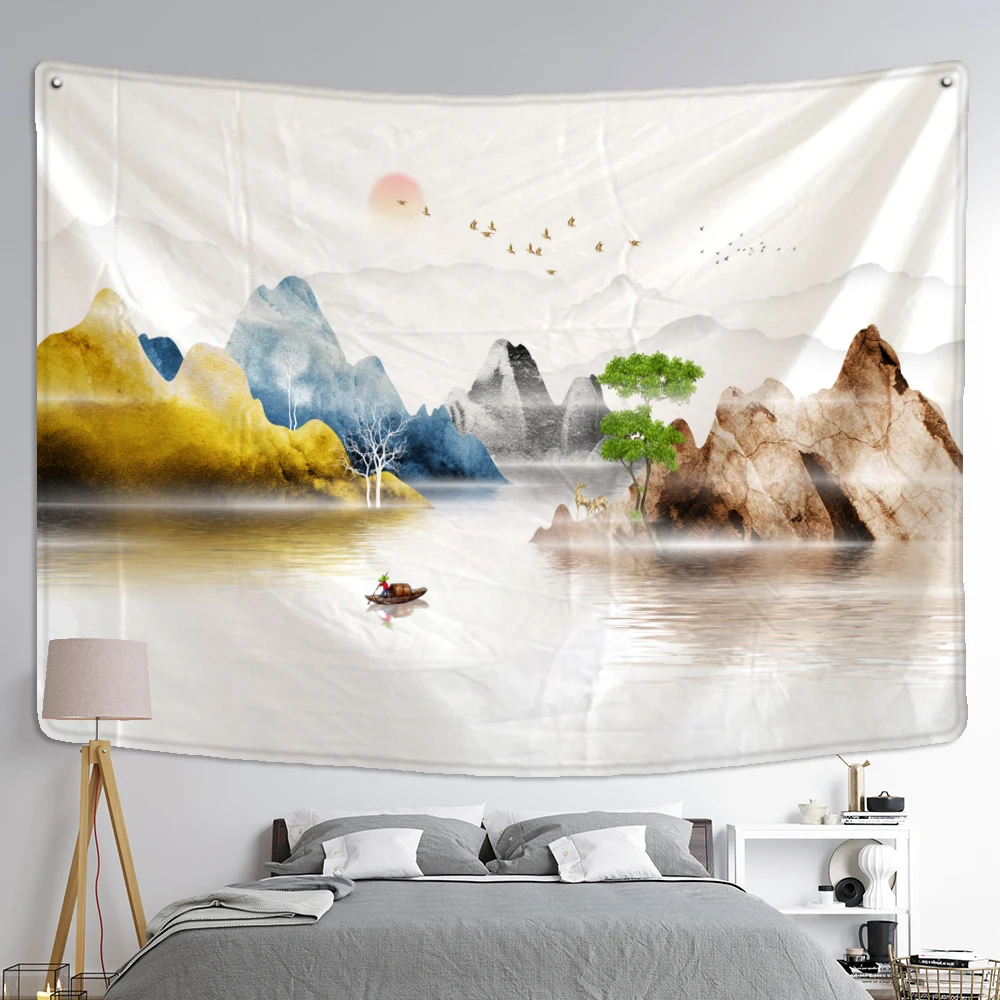 Unique Buddhist realm Wall hanging Tapestry psychedelic pattern yoga throw beach throw carpet Hippie Home Decor Wall Tapestry