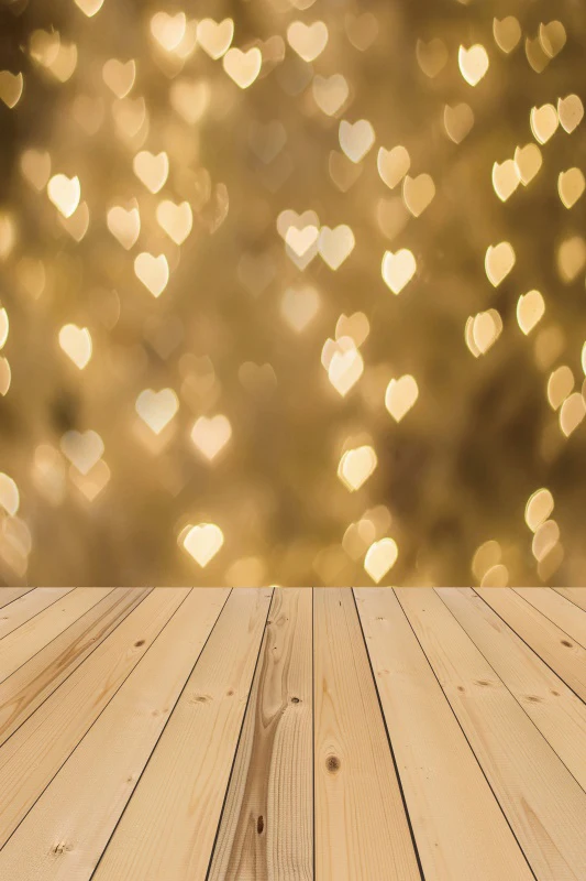 Love Heart Polka Dots Wooden Floor Photography Background Baby Newborn Portrait Dreamy Photocall Backdrop Family Photo Studio