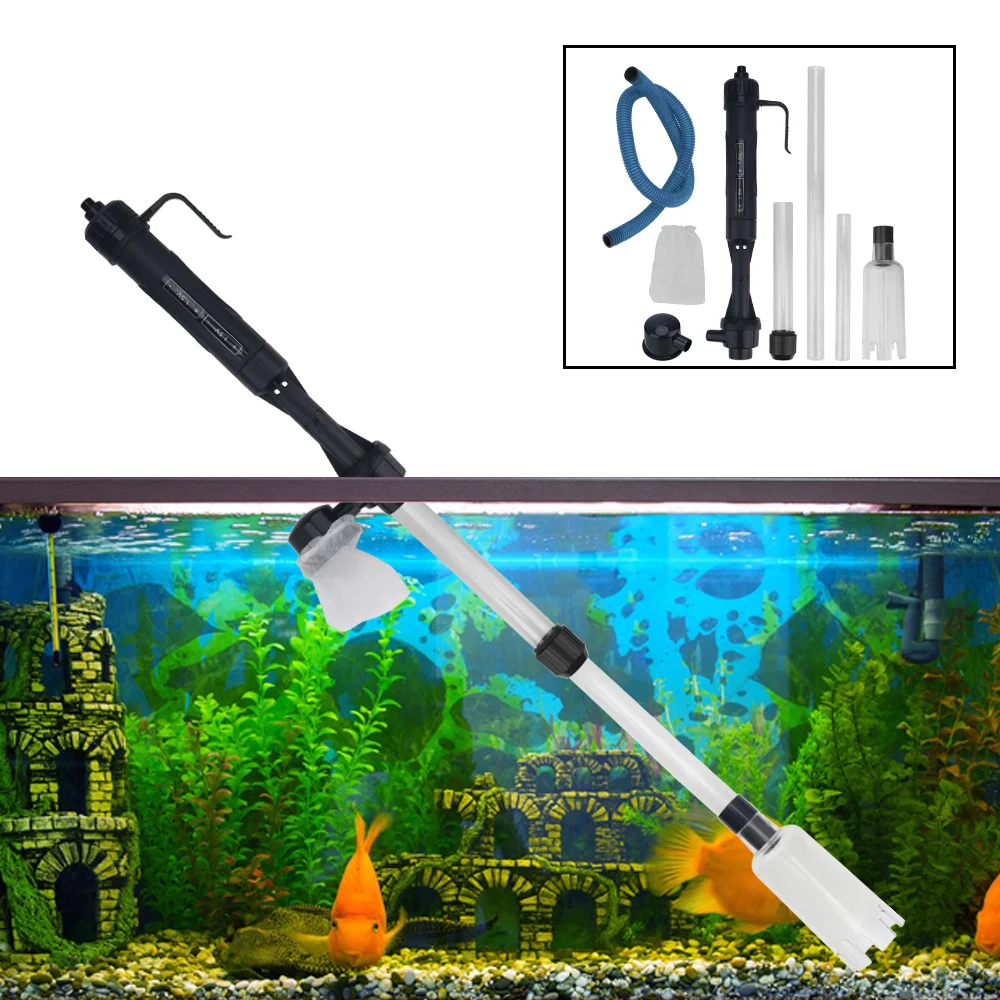 

Electric Changing Water Waste Remover Vacuum Gravel Cleaner Tool Water Change Pump Aquarium Fish Tank Pipe Filters Tools