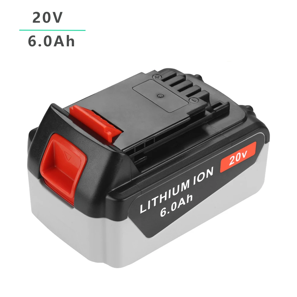 

For Black&Decker 20V 6.0Ah Lithium Battery LB20 LBX20 LST220 LBXR2020-OPE LB2X4020 Cordless Tool Batterie