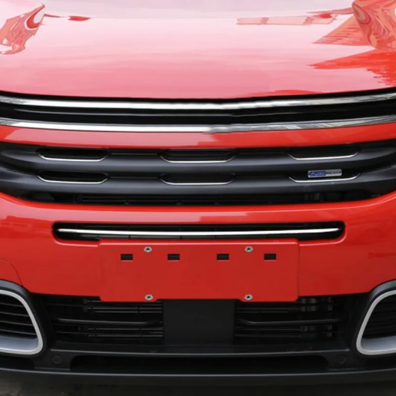 Tonlinker Exterior 10mm*3m Diy Can Be Cut Racing Grills For CITROEN C5 Aircross 2017-19 Car Styling 1 PCS ABS Chrome Covers