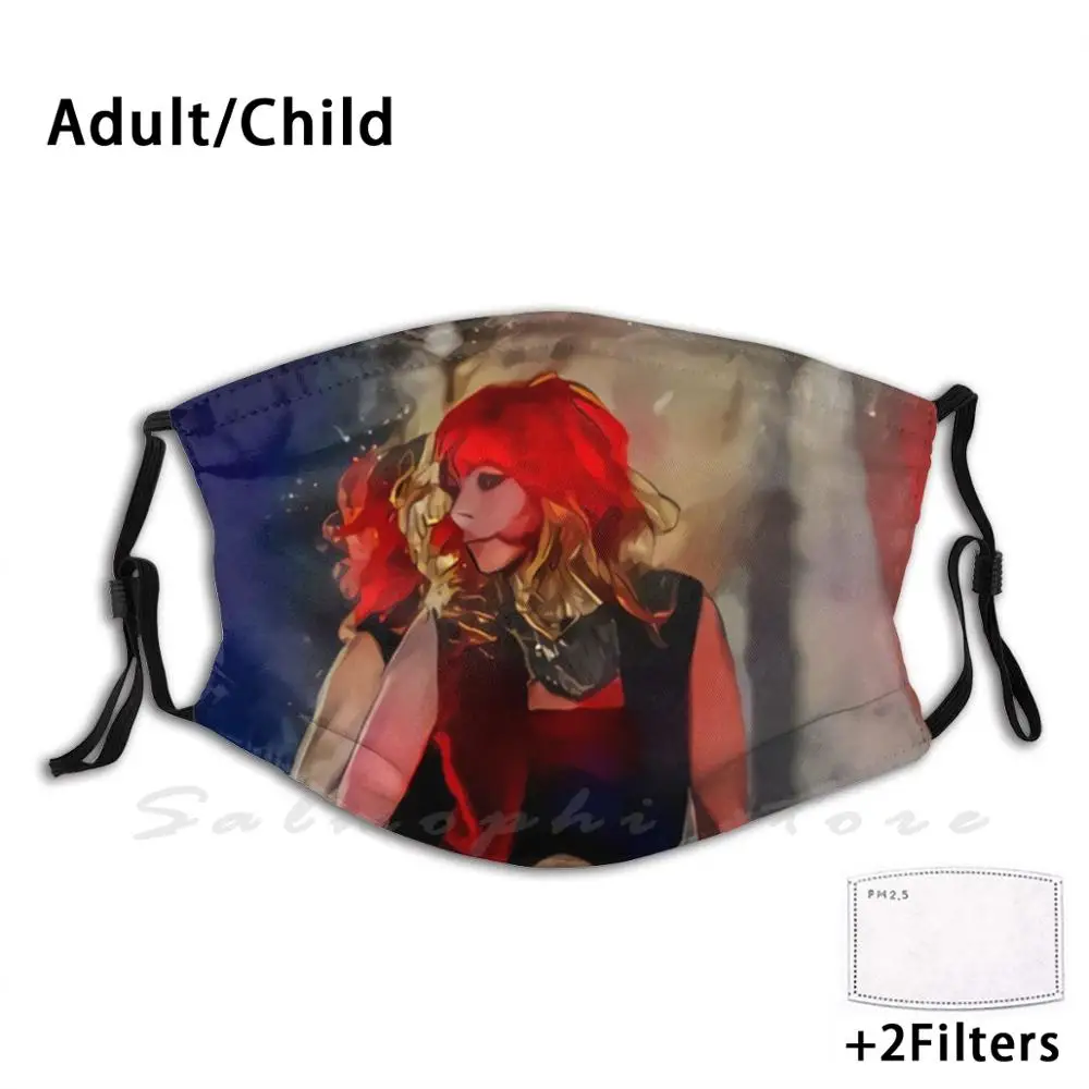 Mylène Farmer Print Washable Filter Anti Dust Mouth Mask Singer French Franco Canadian Varieties Concerts Joelle Guillaume