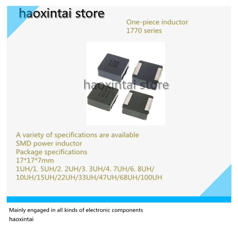 1PCS1770 integrated high-current SMD power inductor 1UH / 1.5 / 2. 2 / 3.3. . . 100UH17*17*7MM 10 microhenry