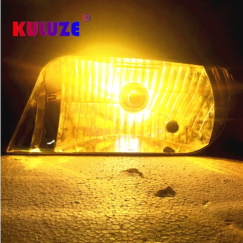 Imagen 2 del producto KULUZE 2 uds H1 H3 H4 H7 H8 H11 faro súper amarillo 2300K HB3 HB4 9012 lámpara halógena actualización bombilla de coche a prueba de lluvia y niebla