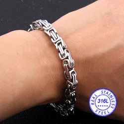 Yage Stainless Steel bracelets Link Byzantine Chain Bracelet For MENS Jewelry Fashion Good quality