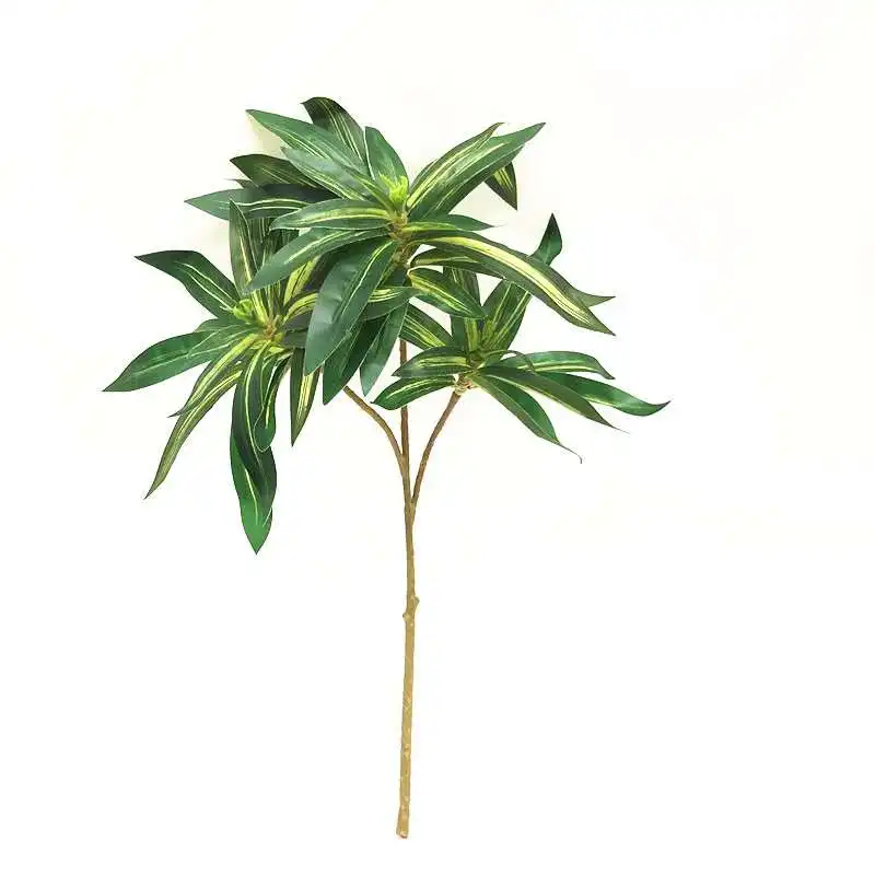 75 سنتيمتر 6 شوكة الزنبق الاصطناعي نباتات الخيزران الاستوائية نادرة وهمية شجرة النخيل فرع سطح المكتب الفن زهرة المواد فندق مكتب ديكور المنزل