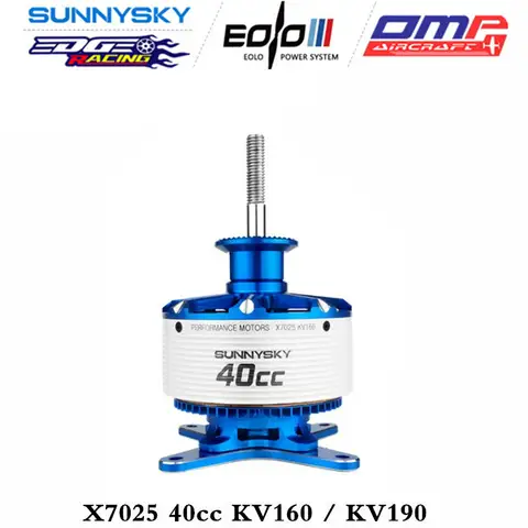 Sunnysky 고정익 비행기용 3 세대, 최고의 크루즈 파워 브러시리스 모터, x7025, 160kv, 190kv, 40cc 또는 3D