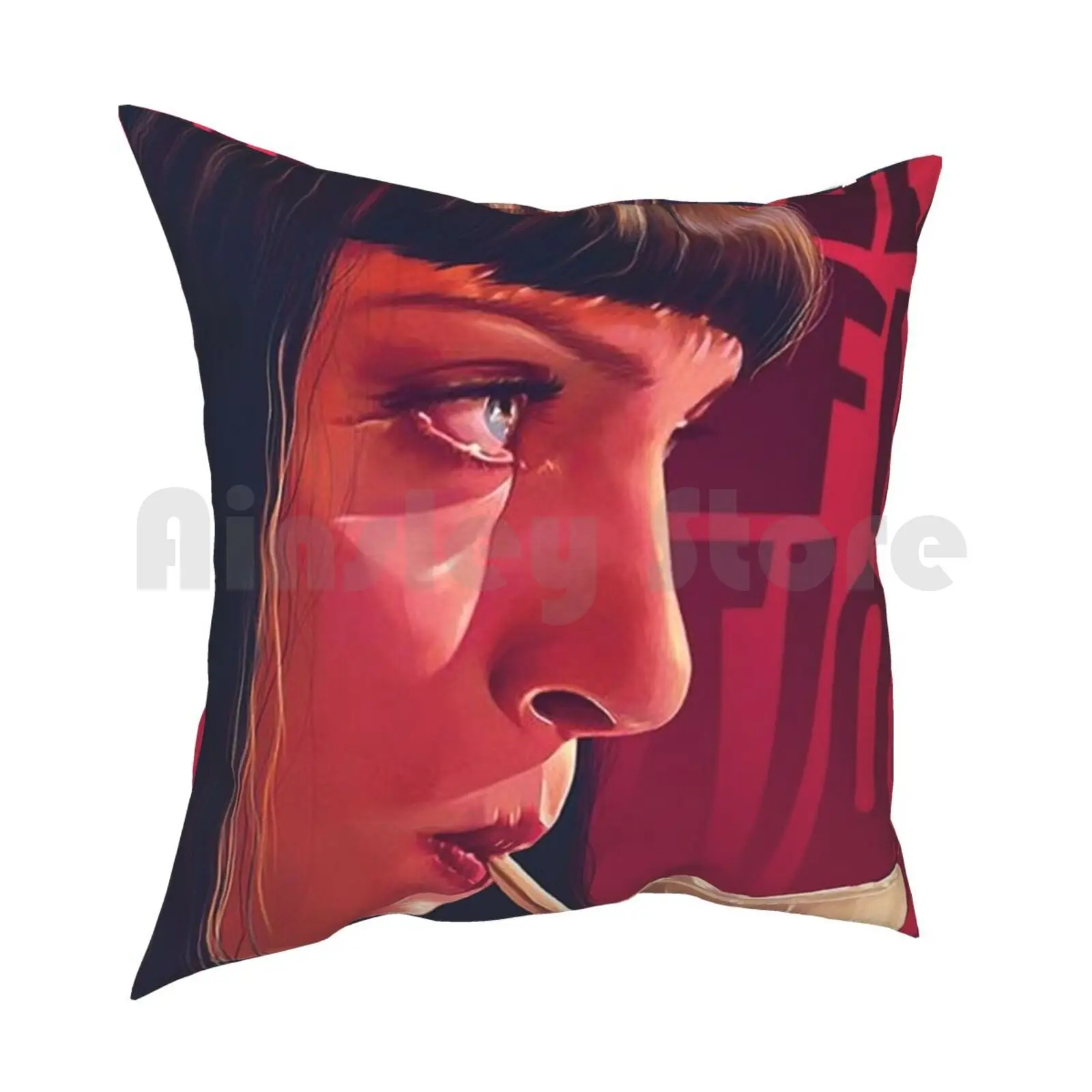 Mia Wallace Pulp Fiction Pillow Case Printed Home Soft DIY Pillow cover Pulp Fiction Pulp Fiction Uma Thurman Pulp Fiction