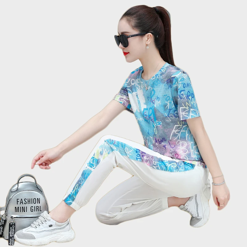 Stylish clothes Fitness suits for women Yoga clothes summer Sporting suit female Badminton Tracksuit 2 piece set High quality