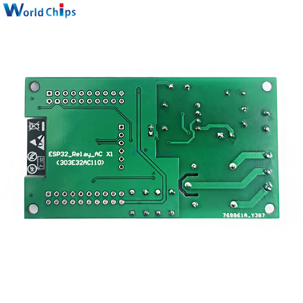 AC 90-250V ESP32 Single Relay Development Board Onboard ESP32-WROOM-32E Module with Pins for WiFi Smart Home Wireless Control