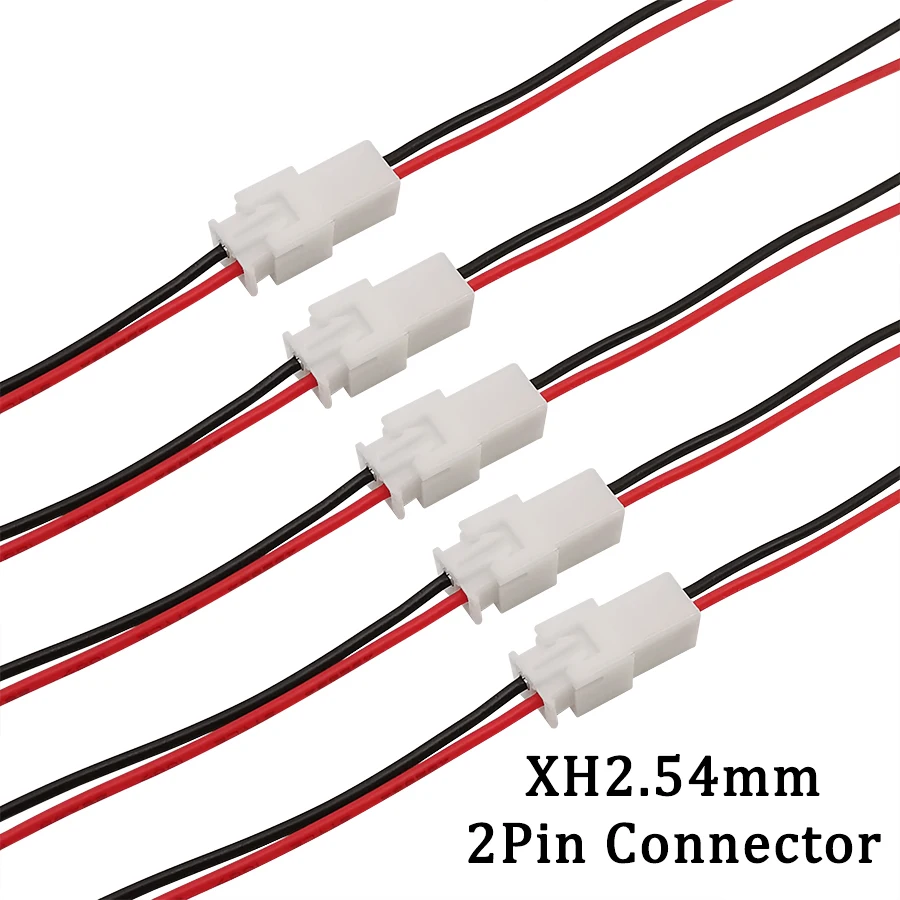 

10Pcs JST XH2.54 2Pin Male Female Plug Jack Wire Connector 20CM 2.54mm Pitch 2P Plug Socket DIY Electrical Cable Adapter 26AWG