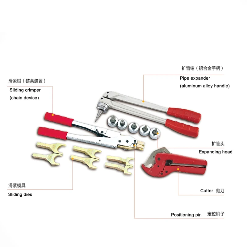 Multi Function Pipe Tools Set For Clamping Expanding CW-1632C Pipe Pressing Tools