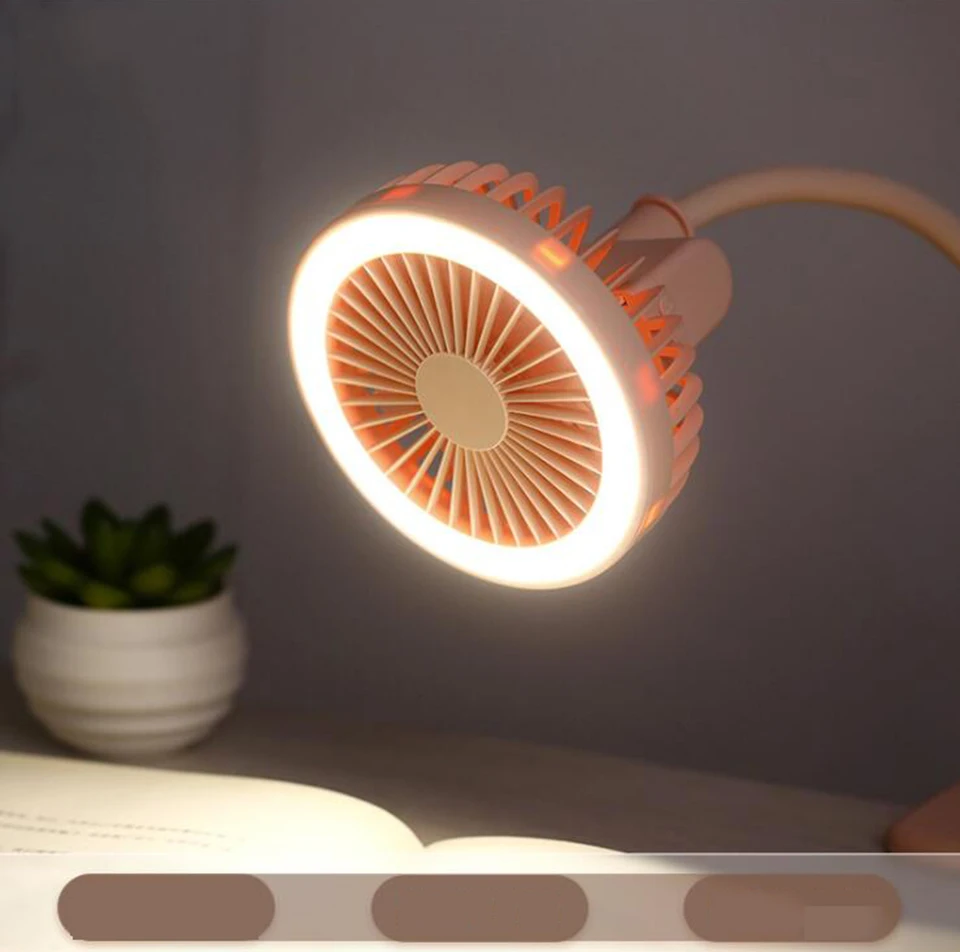 Selfie Ring Light With Electric Fan Beauty Selfie Led Flash Light Lamp Portable Mobile Phone For USB Rechargeable Fan