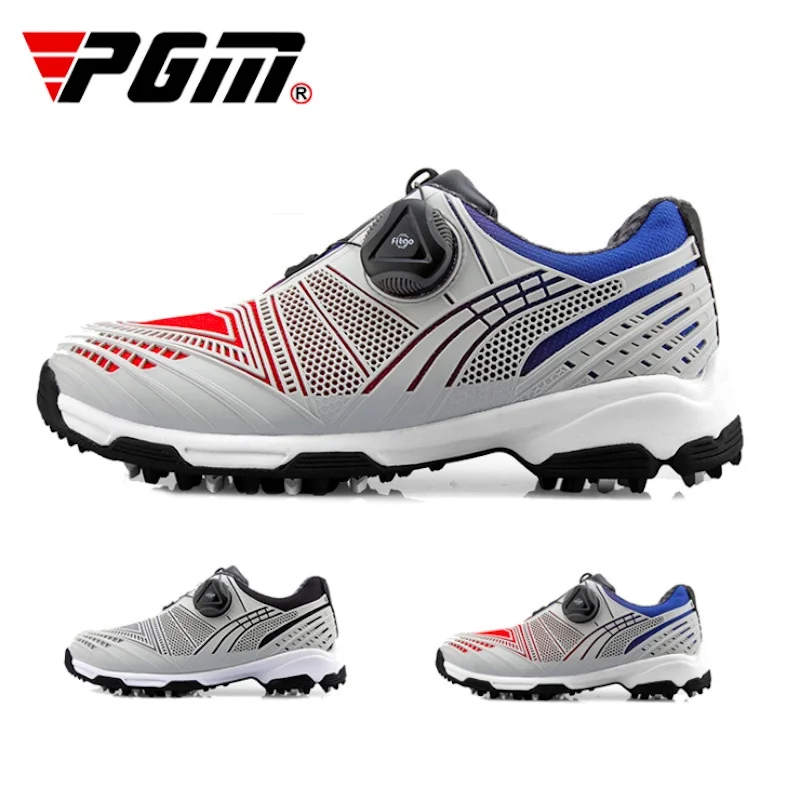 PGM Golf Children\'s Shoes Waterproof Casual Sports Boy\'s Sneakers Quick Lacing Breathable Non-Slip XZ105 Wholesale