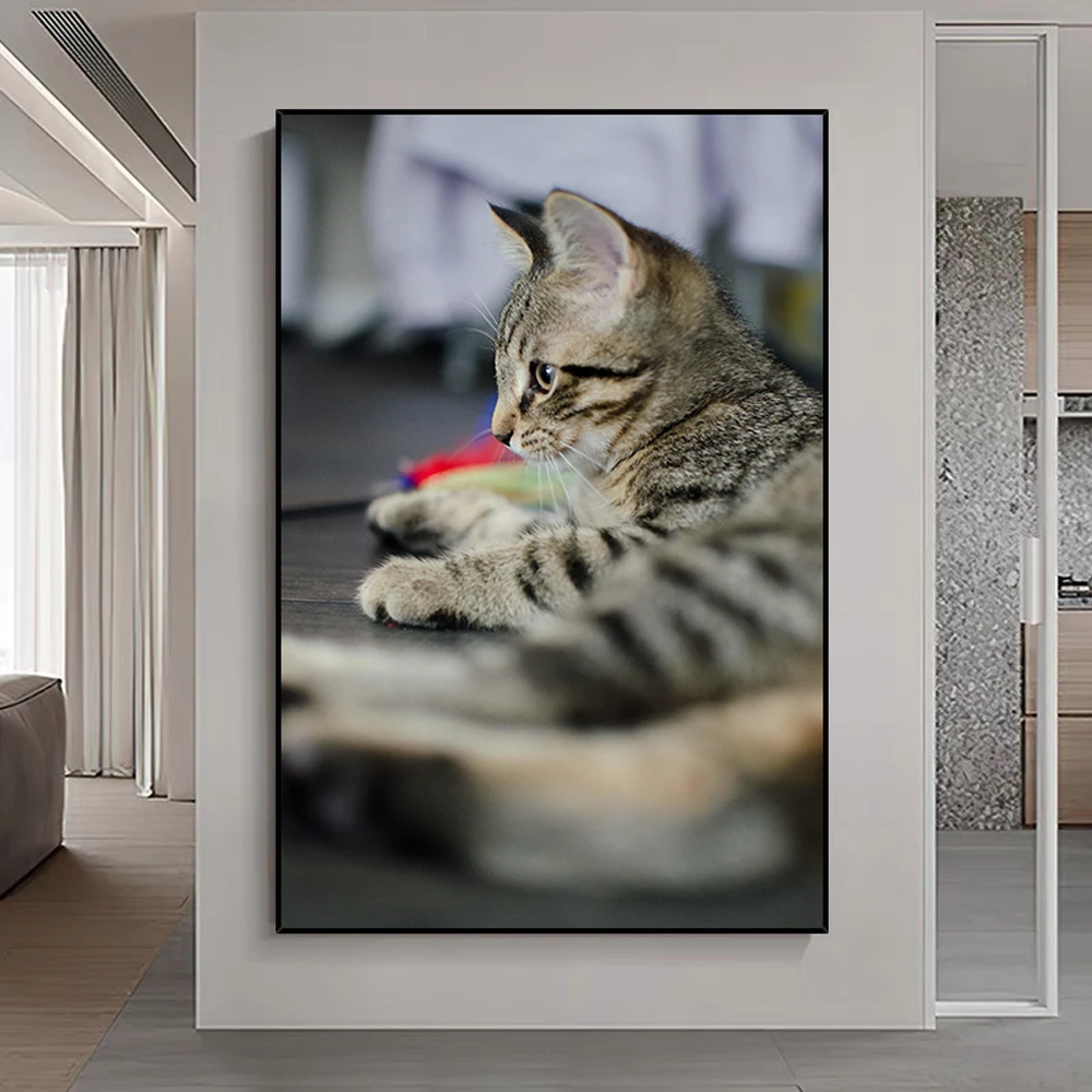 

024 Lovely Cat (2) Animal Insect Beast Silk Cloth Wall Poster Art Home Decoration Gift