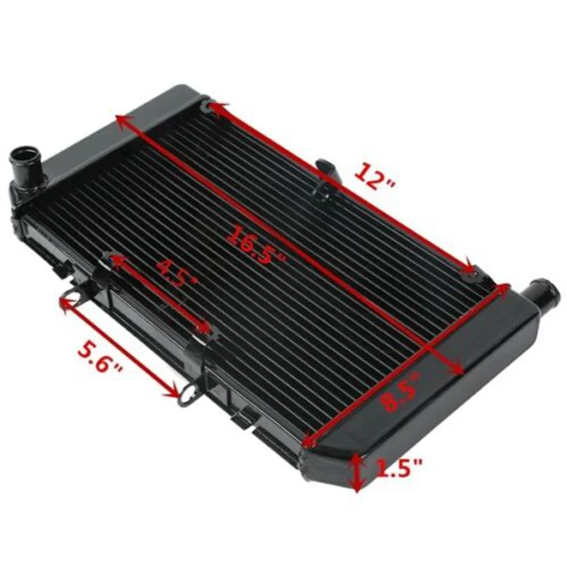 Motorcycle Replacement Radiator Cooler For Honda CB600F HORNET 2007-2013 2012 2011 2010 2009 2008 Aluminum black