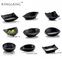 Set of 4,KINGLANG  melamine  plastic small dipping sauce dish  bowl for HOTPOT Restaurant wholesale Cheap dish bowl