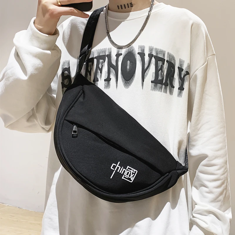 

Original Uoct.all Nylon Canvas Bag Female 2021 New Japanese Korean Couple Shoulder Bag Ins Messenger Bag Dumpling Bag Chest Bag