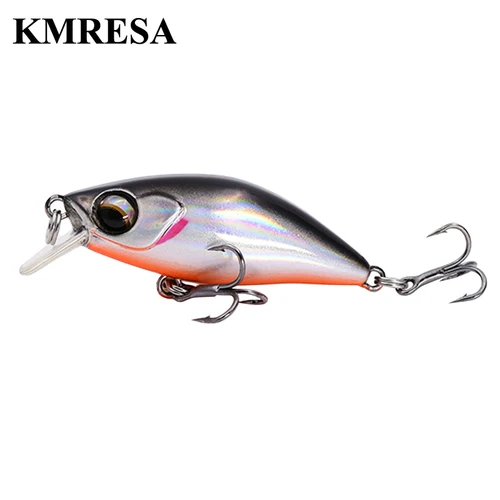 Mini Señuelos de Pesca Minnow de 45mm/4,5g, Wobblers de hundimiento, cebo duro de plástico Artificial, Crankbait, aparejos para lubina