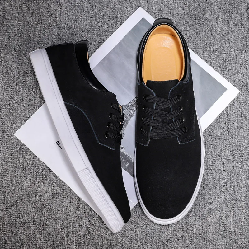 2021 Spring Suede Leather Men Shoes Oxford Casual Shoes Classic Sneakers Comfortable Footwear Dress Shoes Large Size Flats