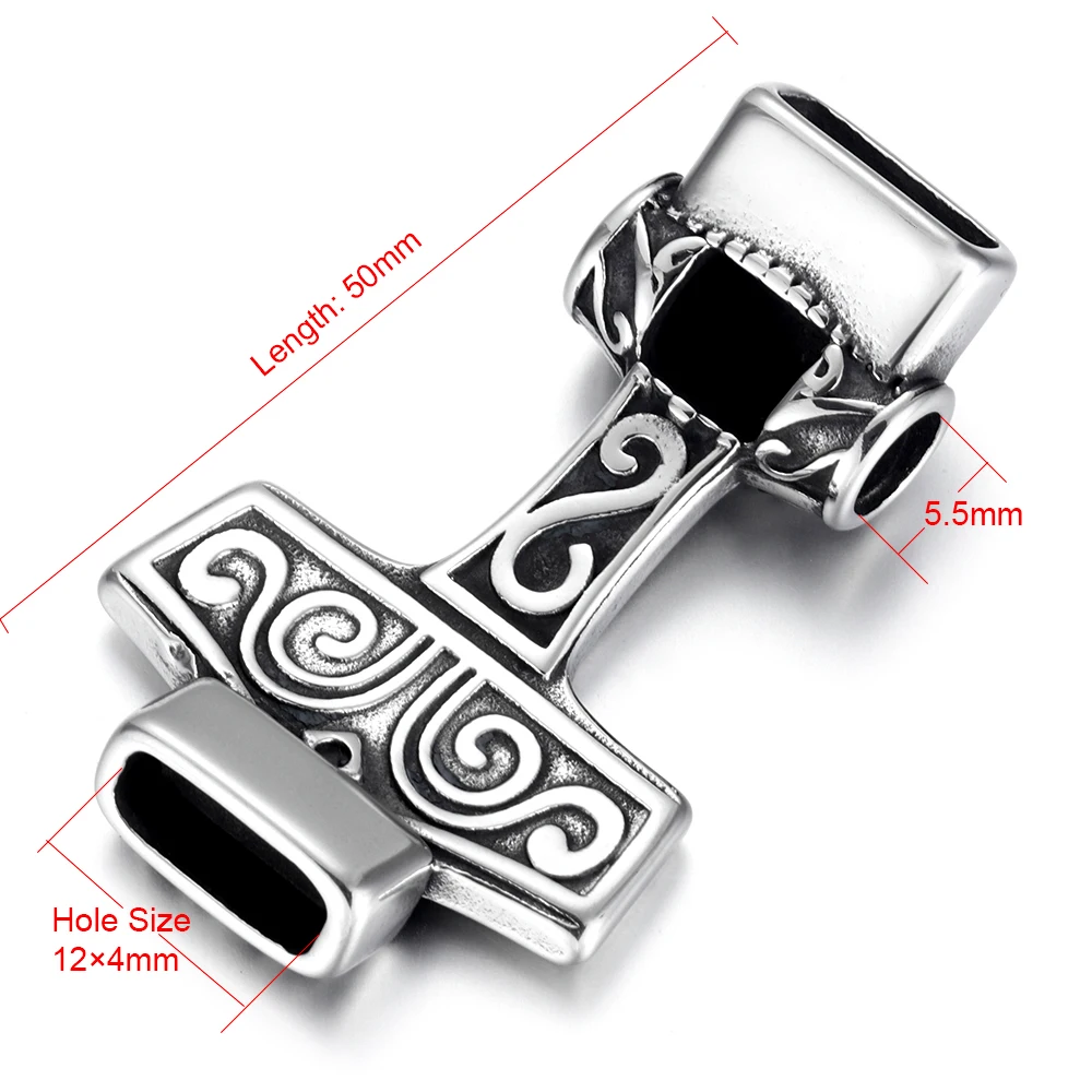 Stainless Steel Viking Axe Connector Hole 12*4mm for DIY Charms Bracelet Connect Findings Men Jewelry Making Accessories