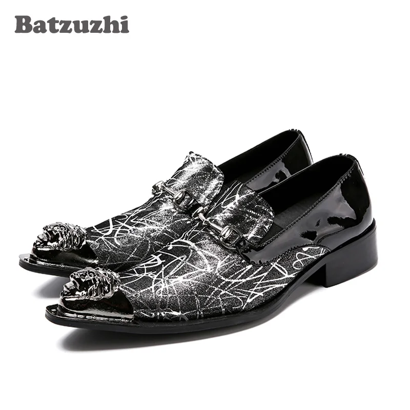 

Batzuzhi 3cm Heels Formal Men's Dress Shoes Genuine Leather Luxury Handmade Pointed Toe Leather Shoes Men Sapato Masculino