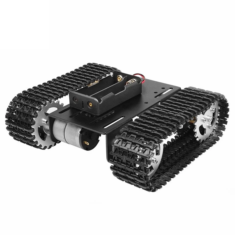 Smart Robot Tank Chassis Tracked Car Platform T101 with Dual DC 12V 350rpm Motor for Arduino DIY Robot Toy Part