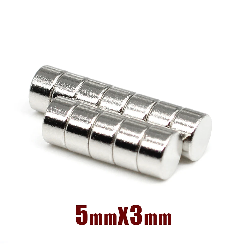 10/20/50/100/200/500PCS 5x3 Small Round Powerful Magnet 5mm x 3mm Neodymium Search Magnet 5x3mm Permanent Magnets Strong 5*3