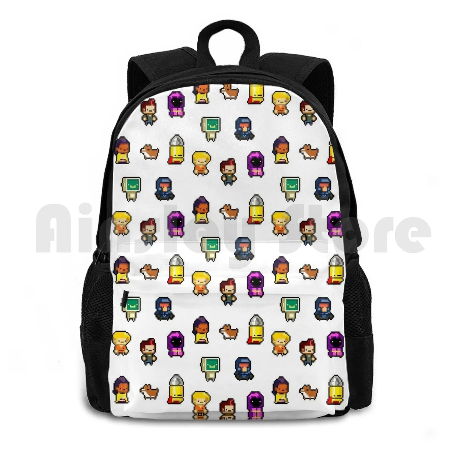 

Gungeoneers Outdoor Hiking Backpack Waterproof Camping Travel Gungeoneers Enter The Gungeon Hunter Dog Bullet Cultist Marine