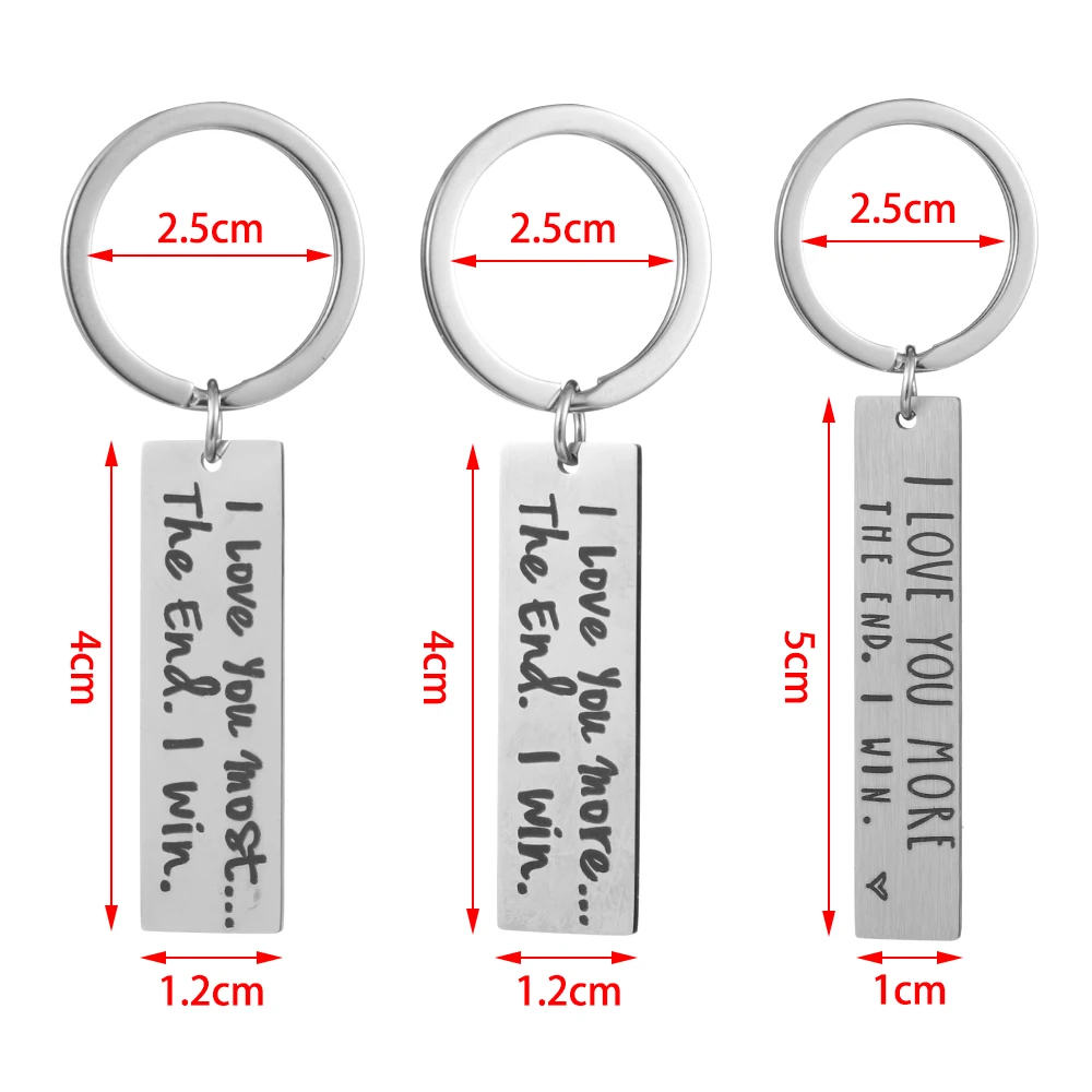 Creative Brass/Stainless Stee Portable Keychain With Lock Unique DIY Craft Tools Whistle Gourd Ruler Lettering Key Ring Decor