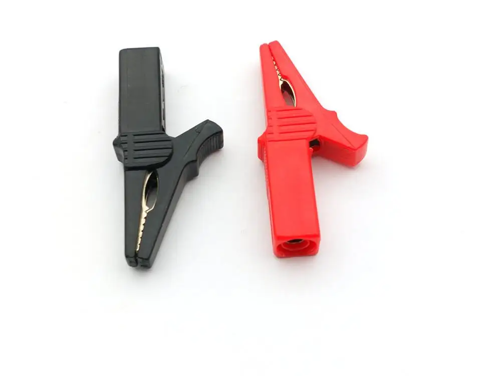 2PCS high quality Plastic Alligator Clips Electrical Crocodile Clamp For Test Probe Lead